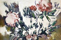 Paul Cezanne 1898 Bouquet of Peonies in a Green Jar From A Private Collection At New York Met Breuer Unfinished